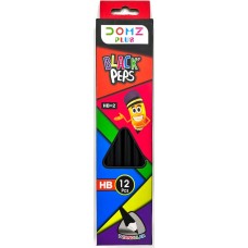 Domz Plus Black Peps Pencil Set / 12 Pcs 